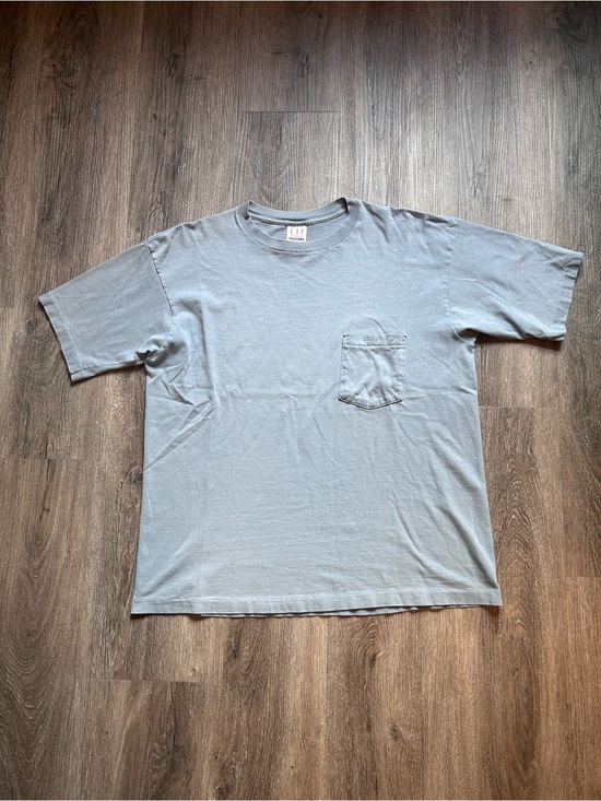 GAP Other - Vintage 90s Gap Original Pocket-T Sz Large Gray Made In USA Single Stitch